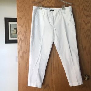 White crop pants